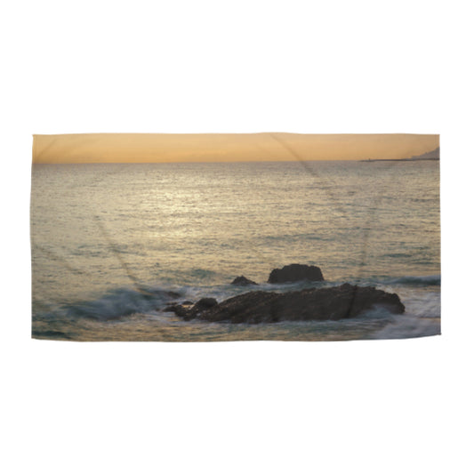 Beach towel photo of a sunset | Opposite Home