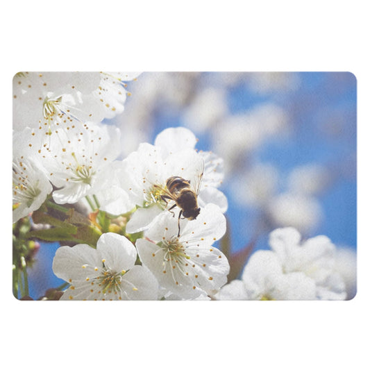 Decorative doormat with photo print of a bee - ideal for children's rooms