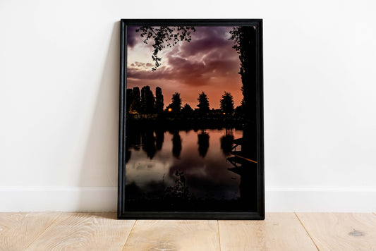 Poster photo "Sunset on a lake"