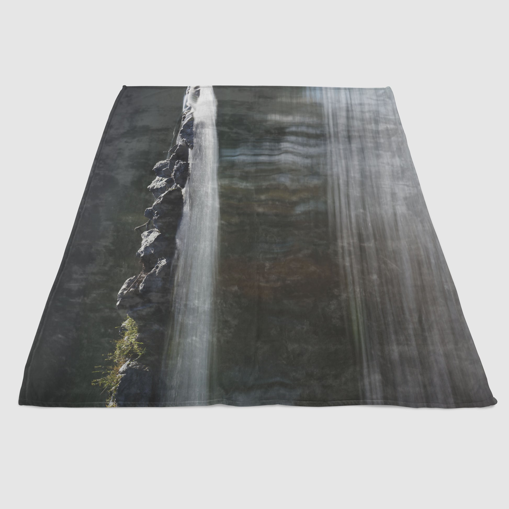 Plaid photo print of a mountain river | Opposite Home