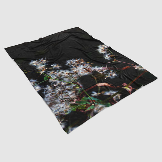 Plaid photo print of a wild dandelion | Opposite Home