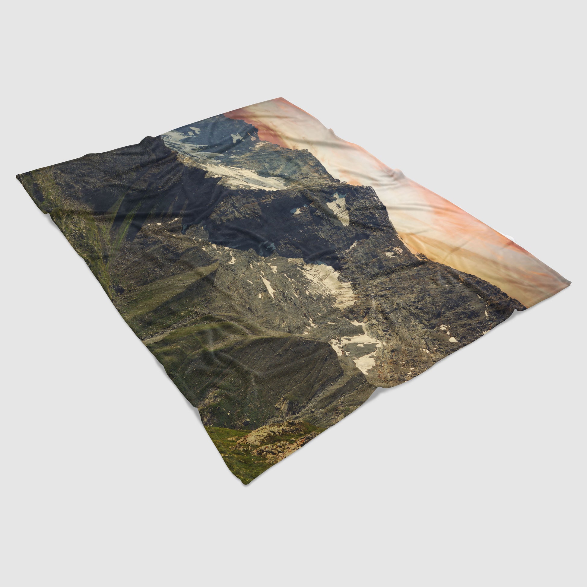 Plaid photo print of italian mountains | Opposite Home