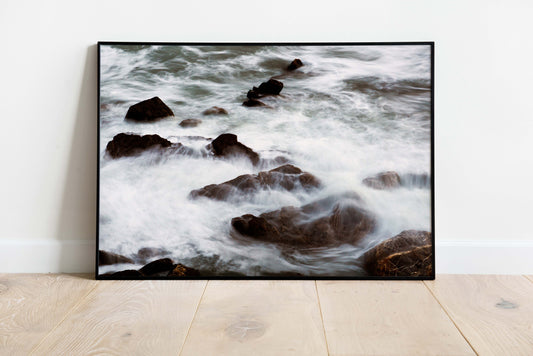 Posters and paintings artistic photo "Rocks in the sea" silk effect | Opposite Home