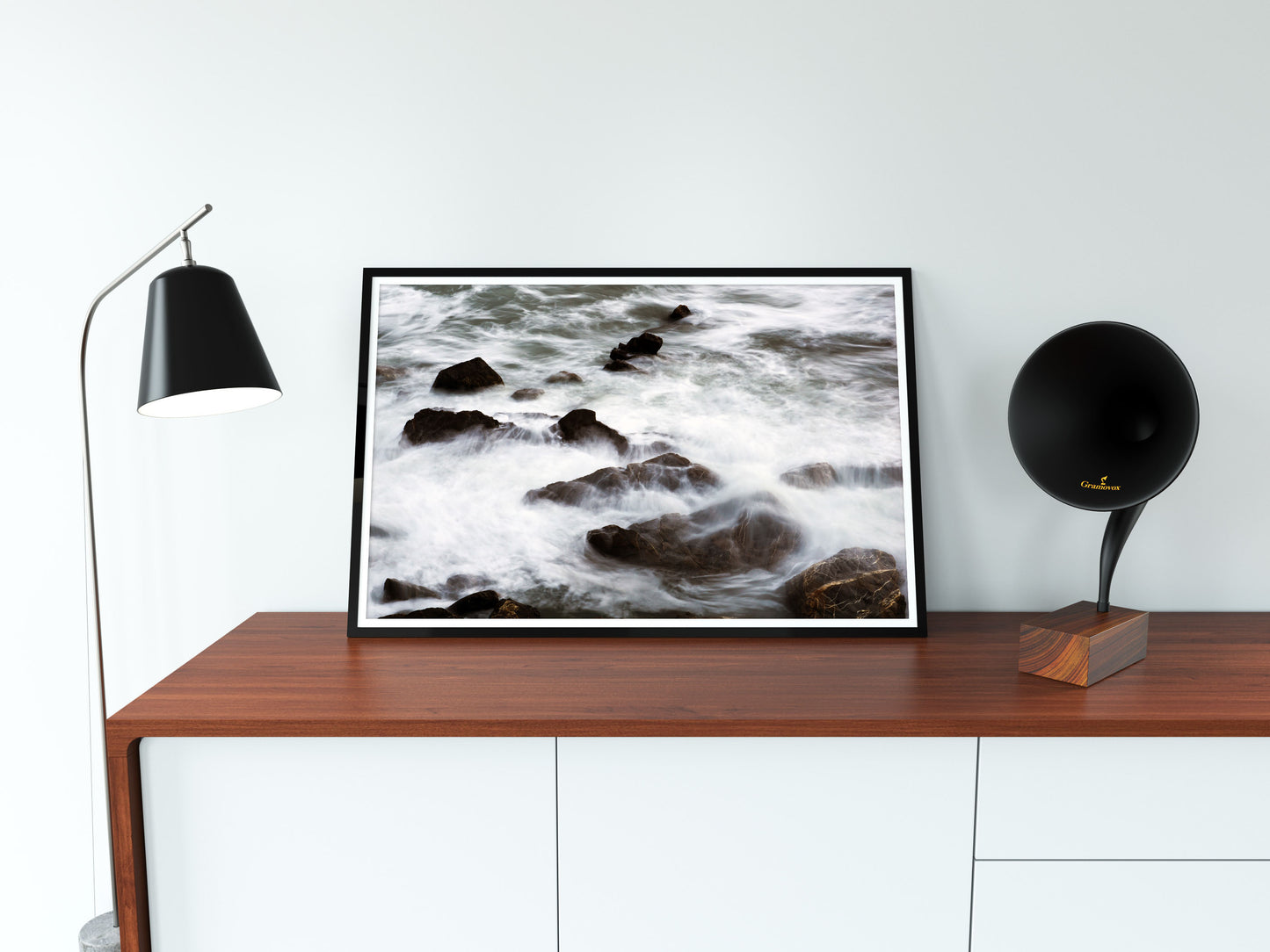 Posters and paintings artistic photo "Rocks in the sea" silk effect | Opposite Home