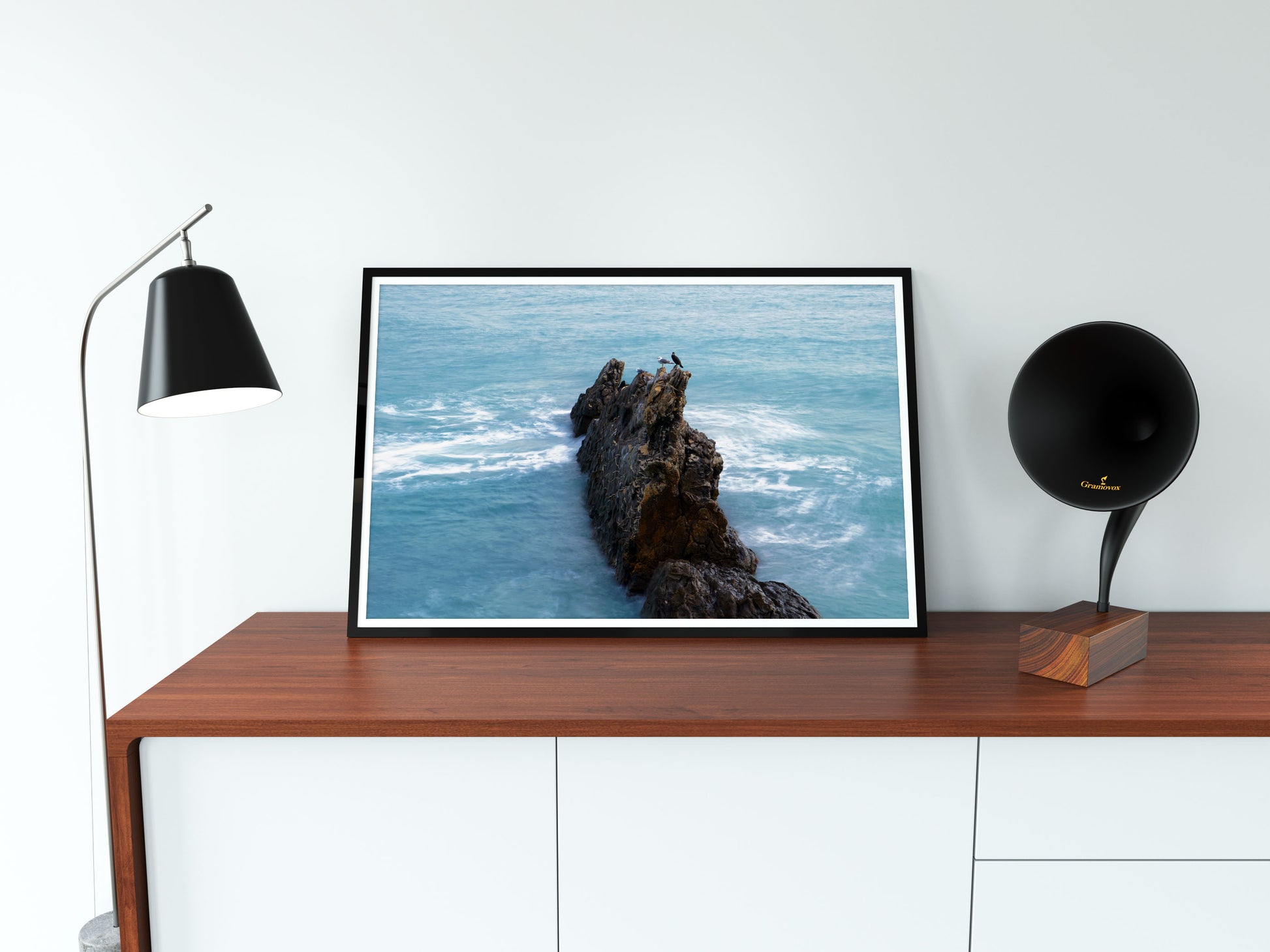 Posters and paintings artistic photo of a rock in the sea | Opposite Home