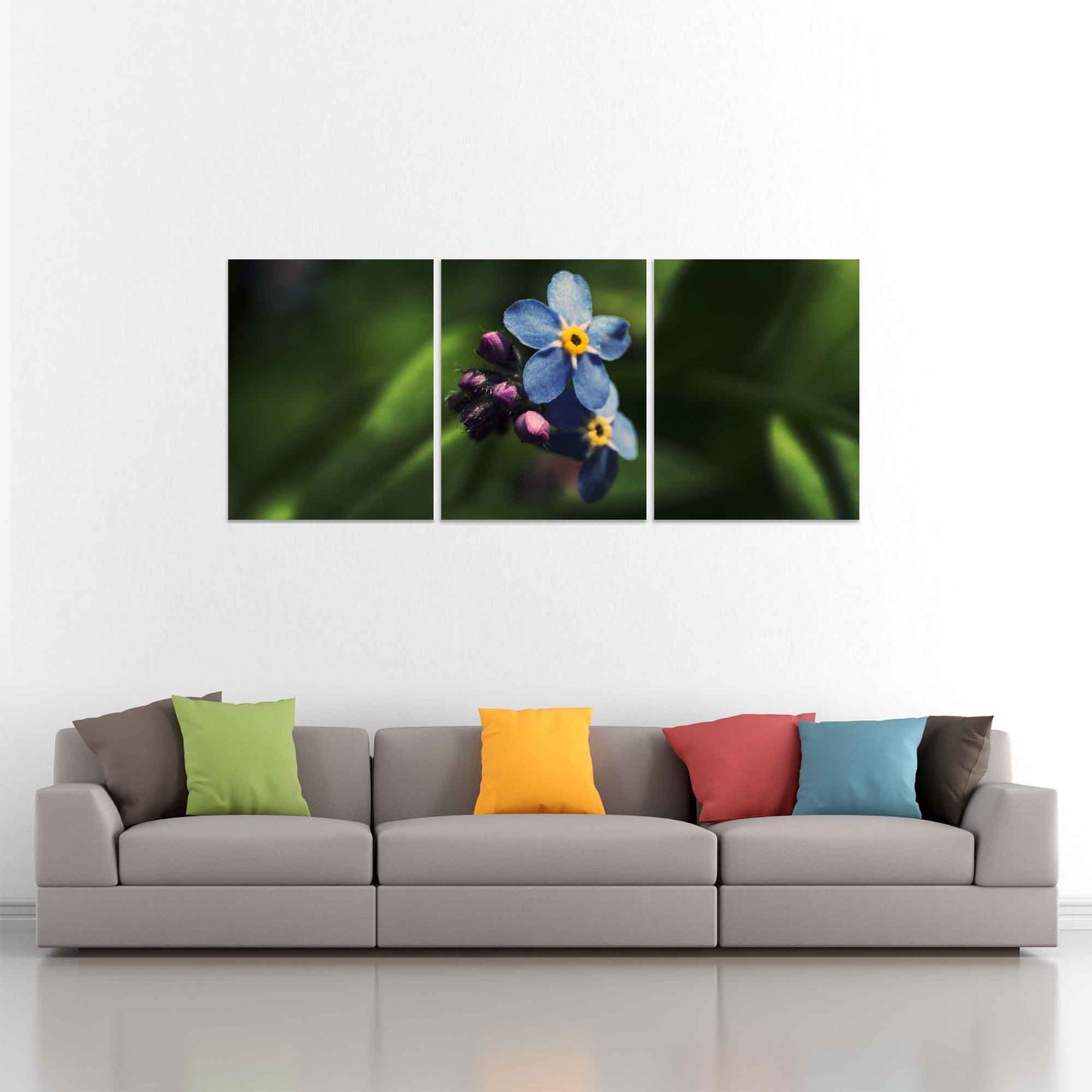 Large Macro Floral Photo Print - Nature Inspired - Set of 3 Canvases