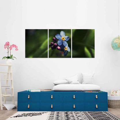 Large Macro Floral Photo Print - Nature Inspired - Set of 3 Canvases