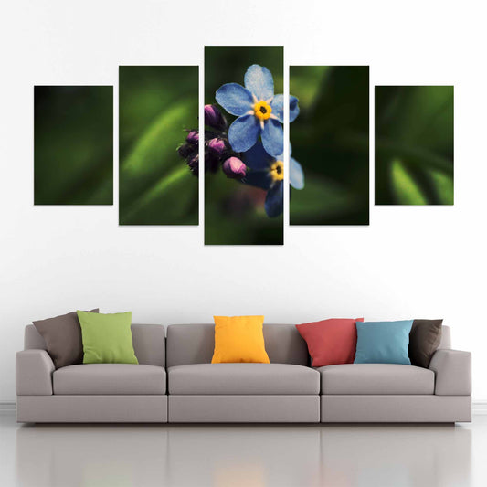 Large Macro Floral Photo Print - Nature Inspired - Set of 5 Canvases