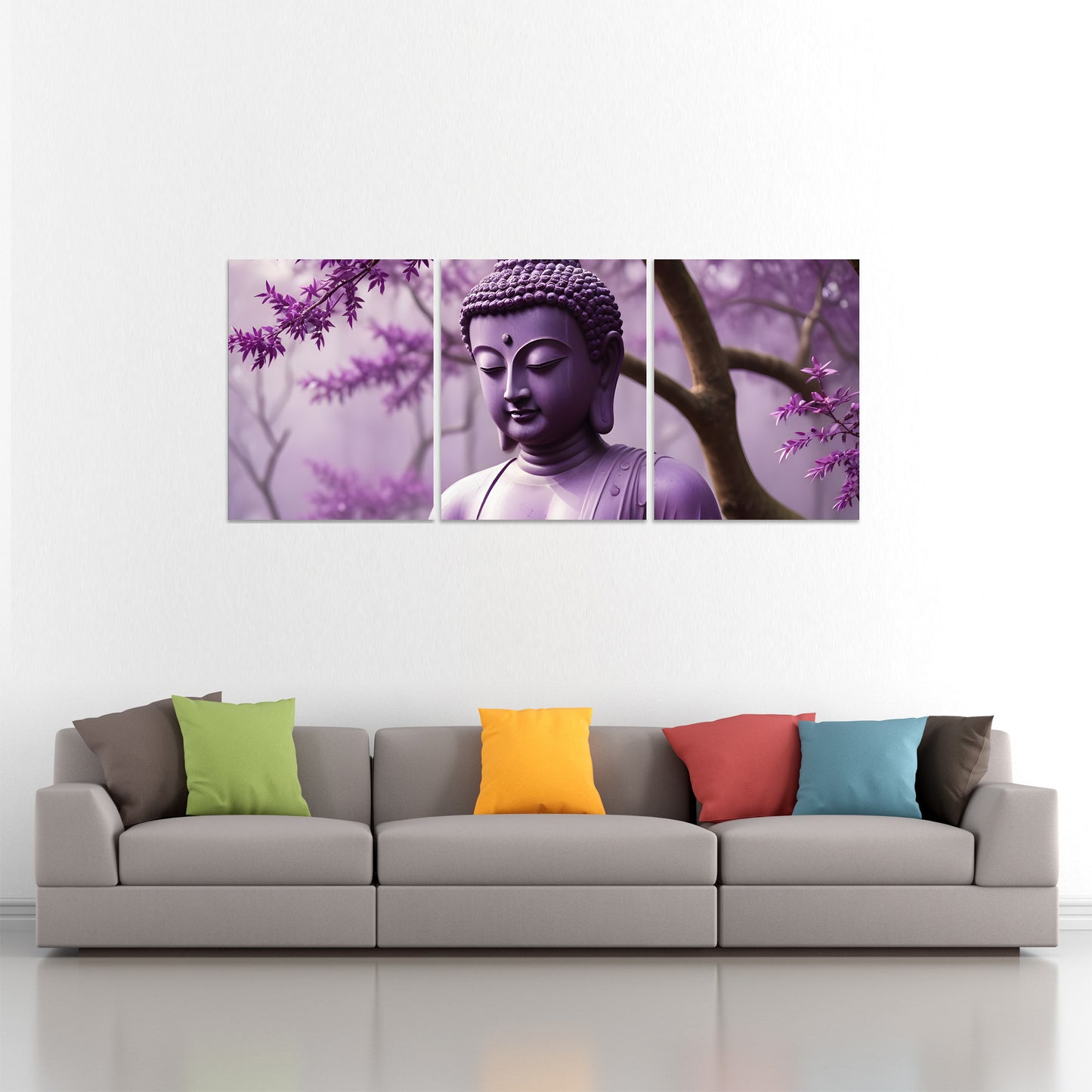 Set 3 canvas illustration print of Buddha | Opposite Home