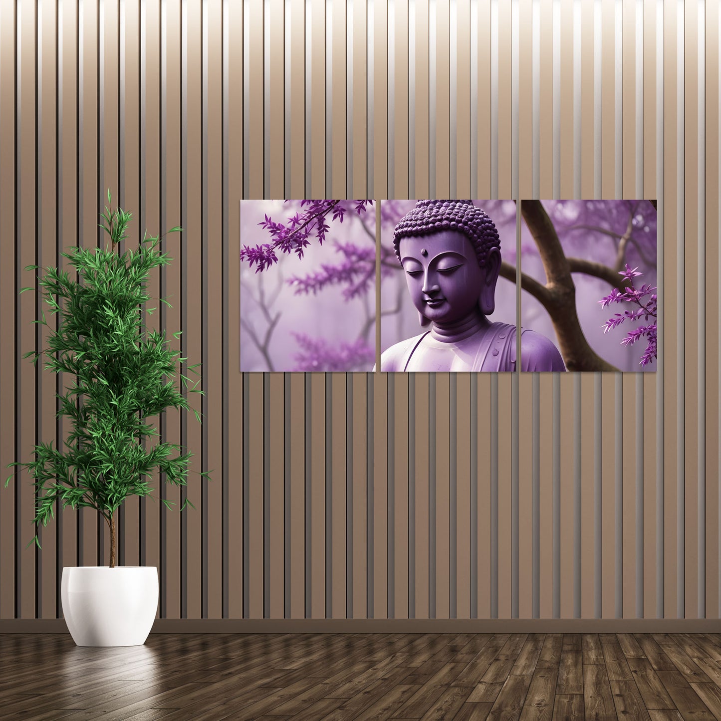 Set 3 canvas illustration print of Buddha | Opposite Home