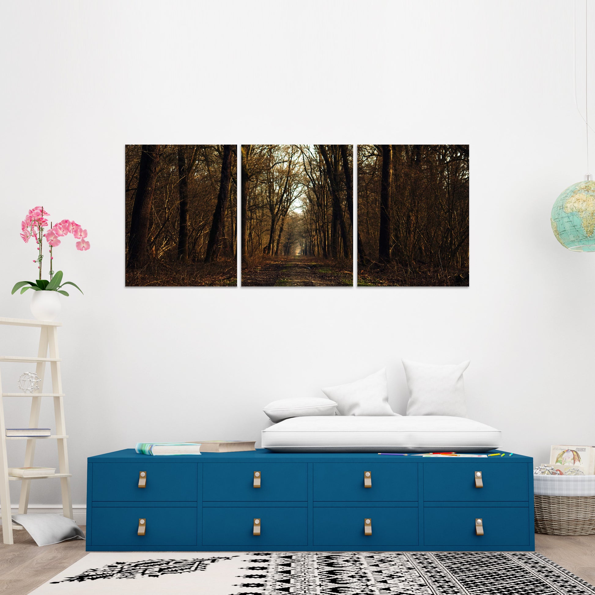 Set 3 canvas photo print of a forest | Opposite Home