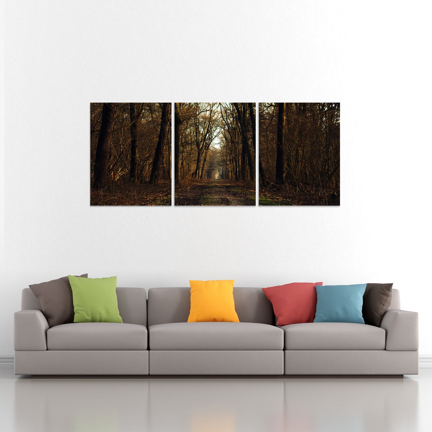 Set 3 canvas photo print of a forest | Opposite Home