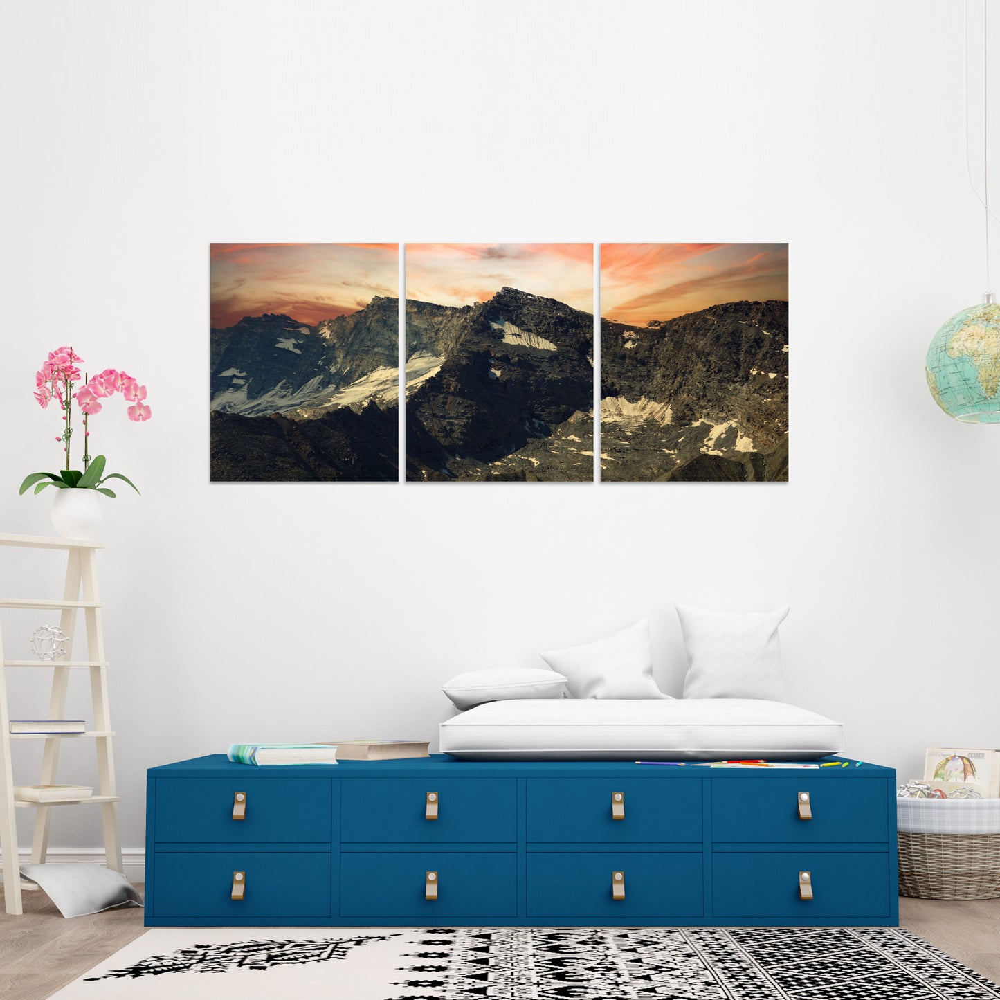 Set 3 canvas photo print of mountains | Opposite Home