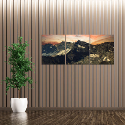 Set 3 canvas photo print of mountains | Opposite Home