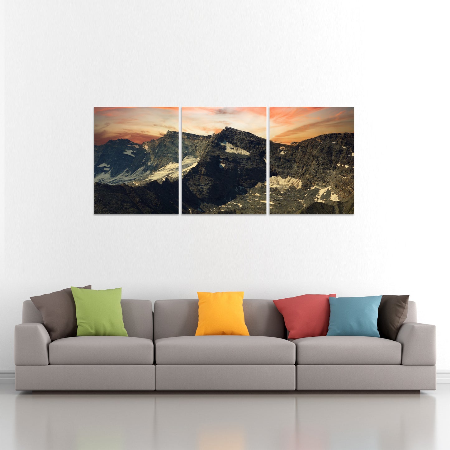 Set 3 canvas photo print of mountains | Opposite Home