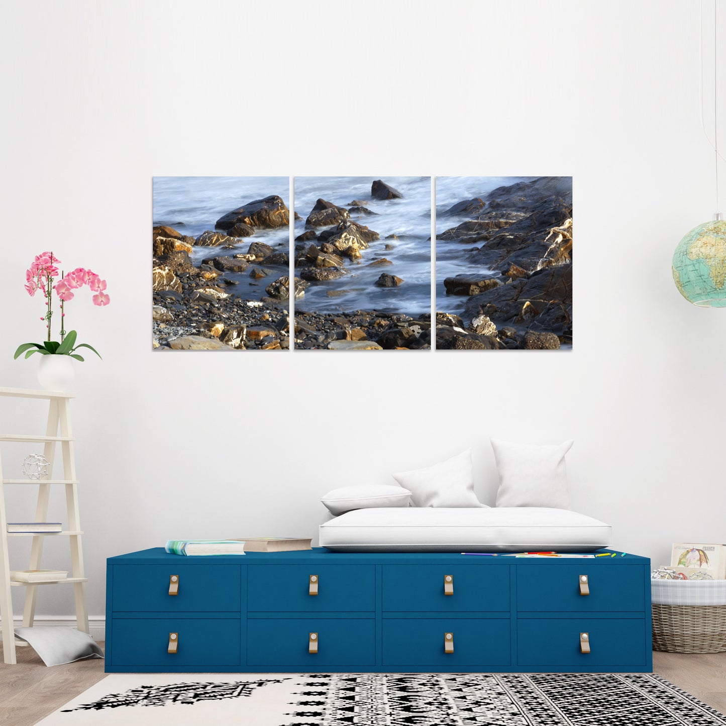 Set 3 canvas photo print of the sea | Opposite Home