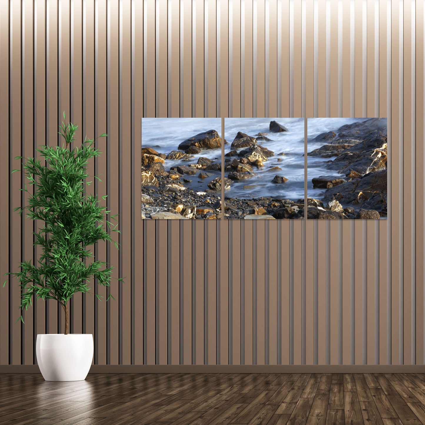 Set 3 canvas photo print of the sea | Opposite Home