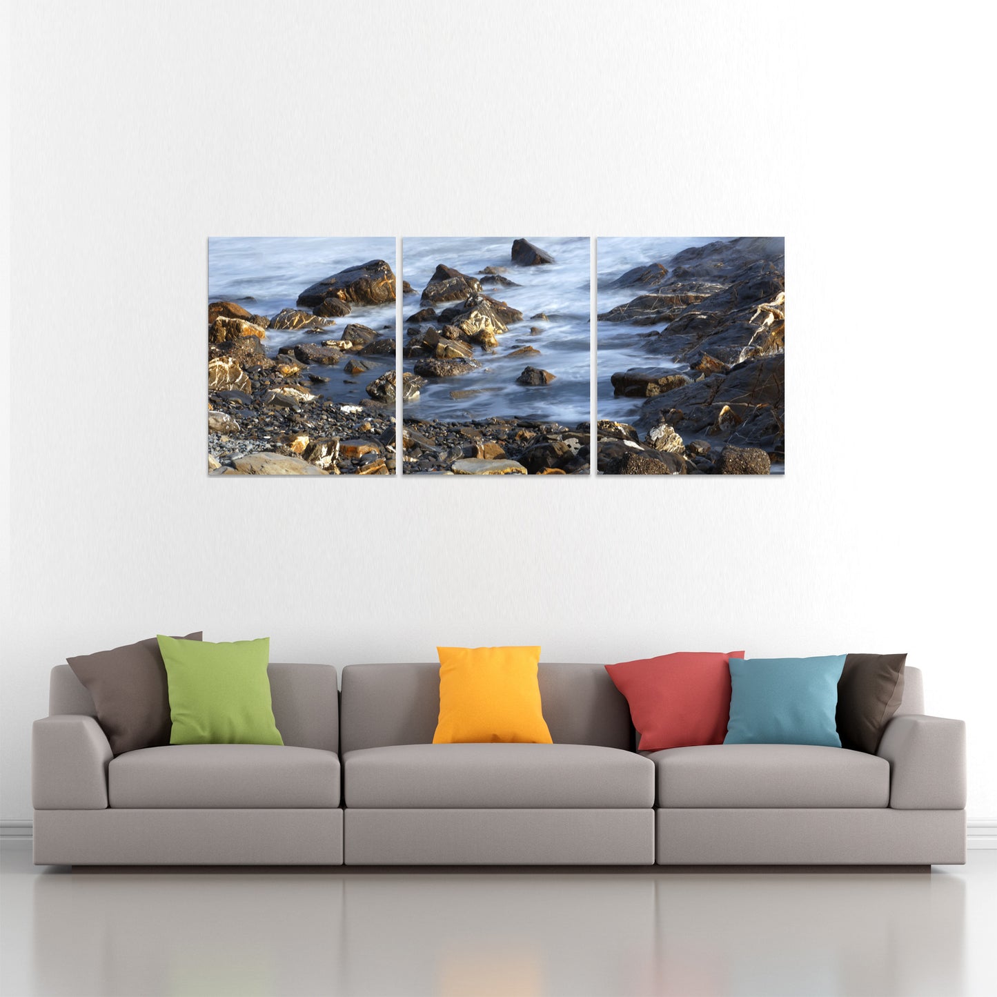 Set 3 canvas photo print of the sea | Opposite Home