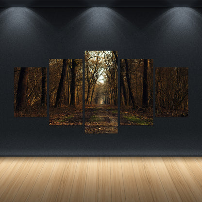 Set of 5 autumn forest photography canvas | Opposite Home