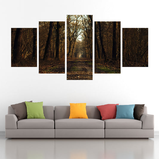 Set of 5 autumn forest photography canvas | Opposite Home