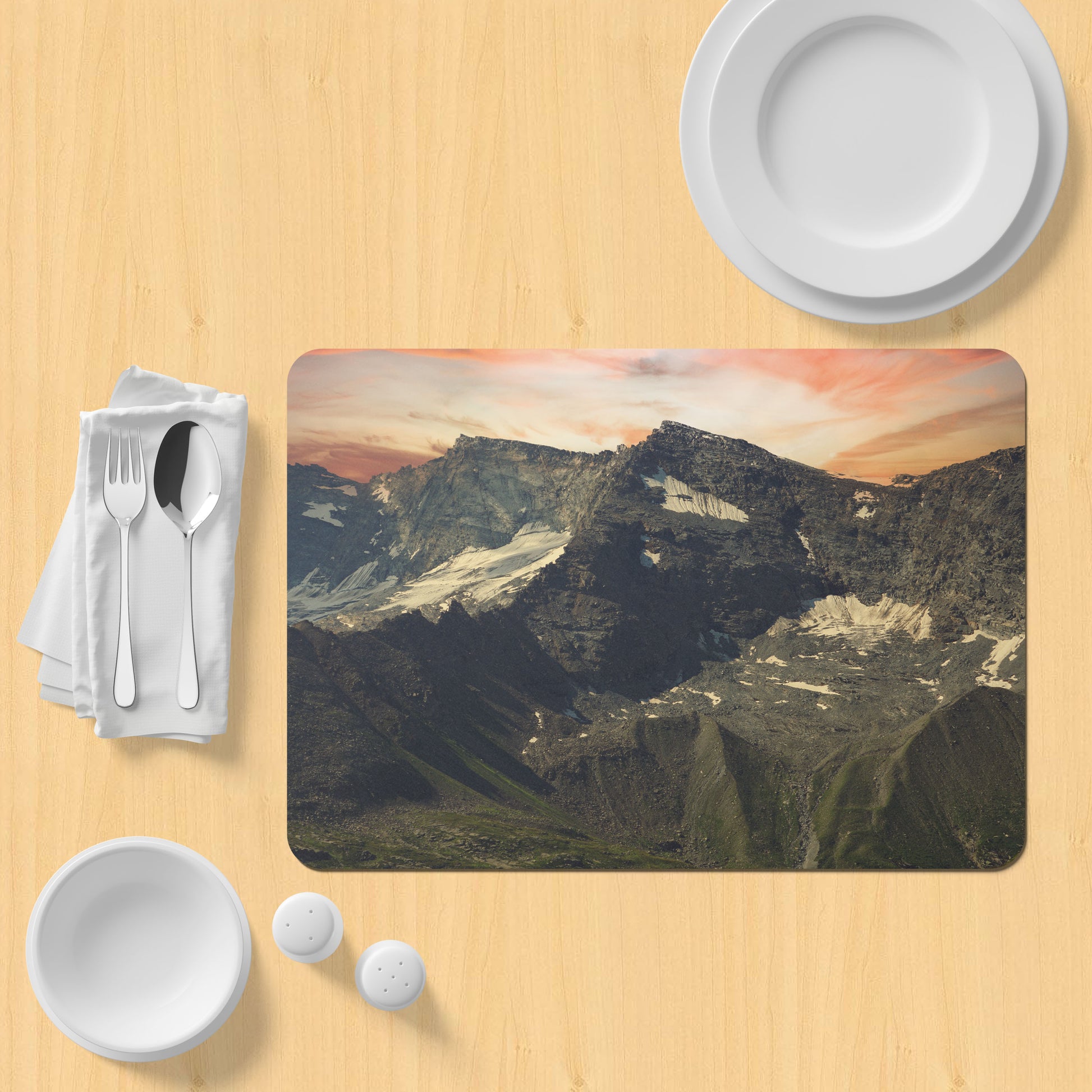 Table Placemat mountain photo print | Opposite Home