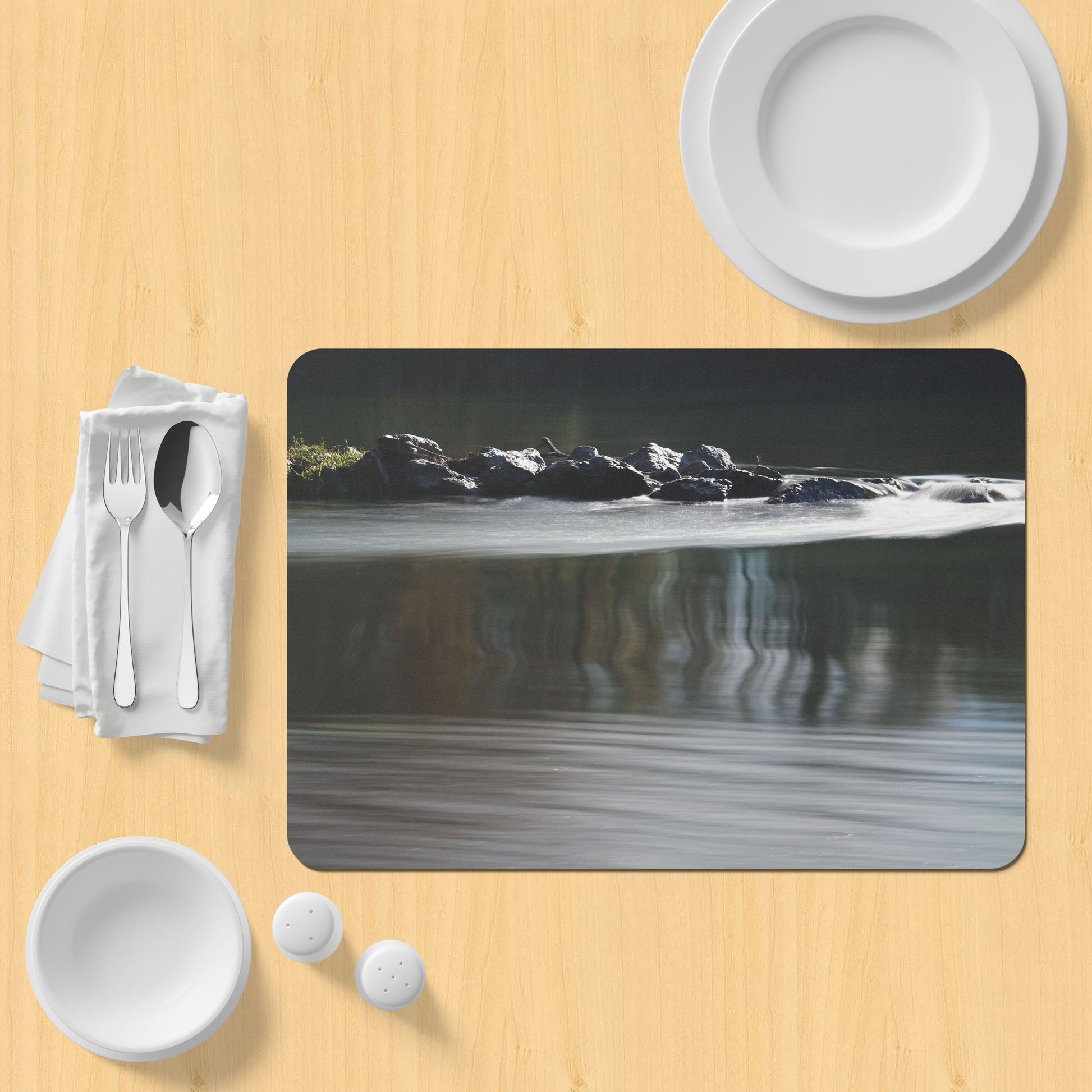 Table Placemat river photo print | Opposite Home