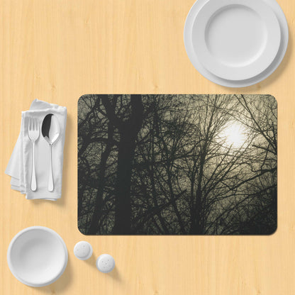 Table Placemat sun behind a tree photo print | Opposite Home